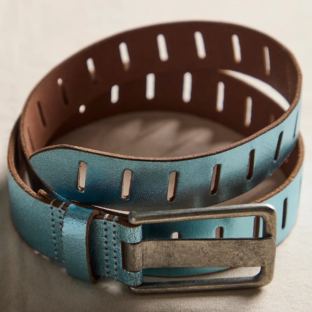 NWT Free People Metallic Jona Belt in Icicle Metallic